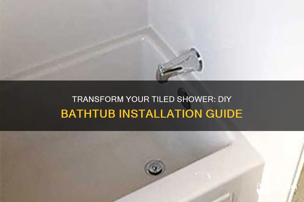 how to make a bathtub in a tiled shower