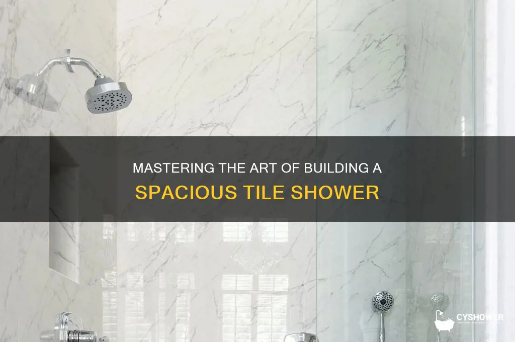 how to make a big tile shower