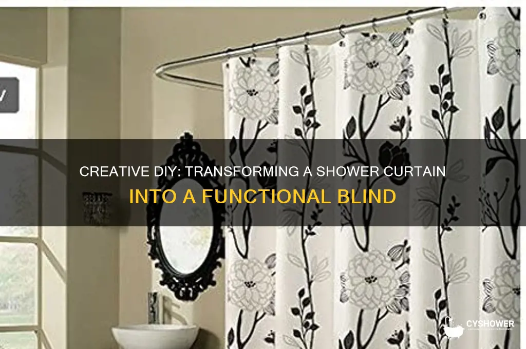 how to make a blind out of a shower curtain