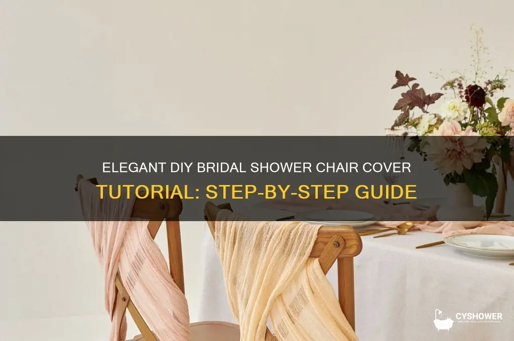 how to make a bridal shower chair cover