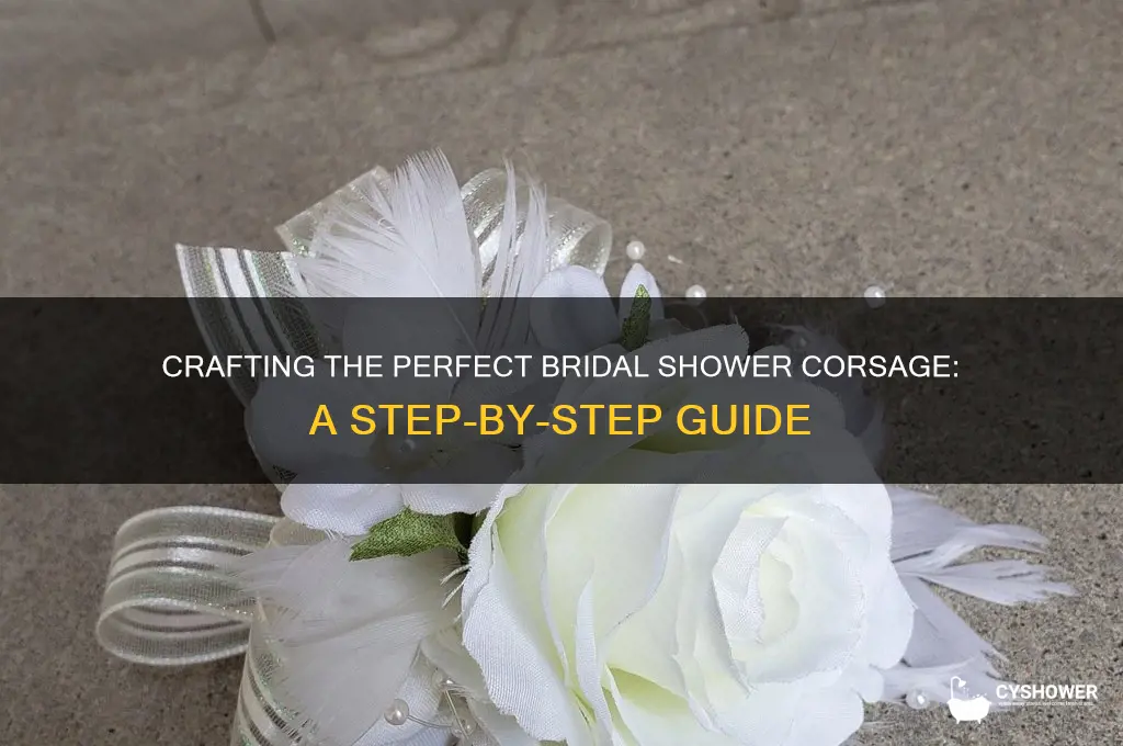 how to make a bridal shower corsage
