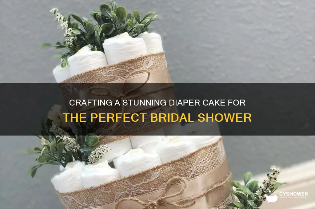 how to make a bridal shower diaper cake