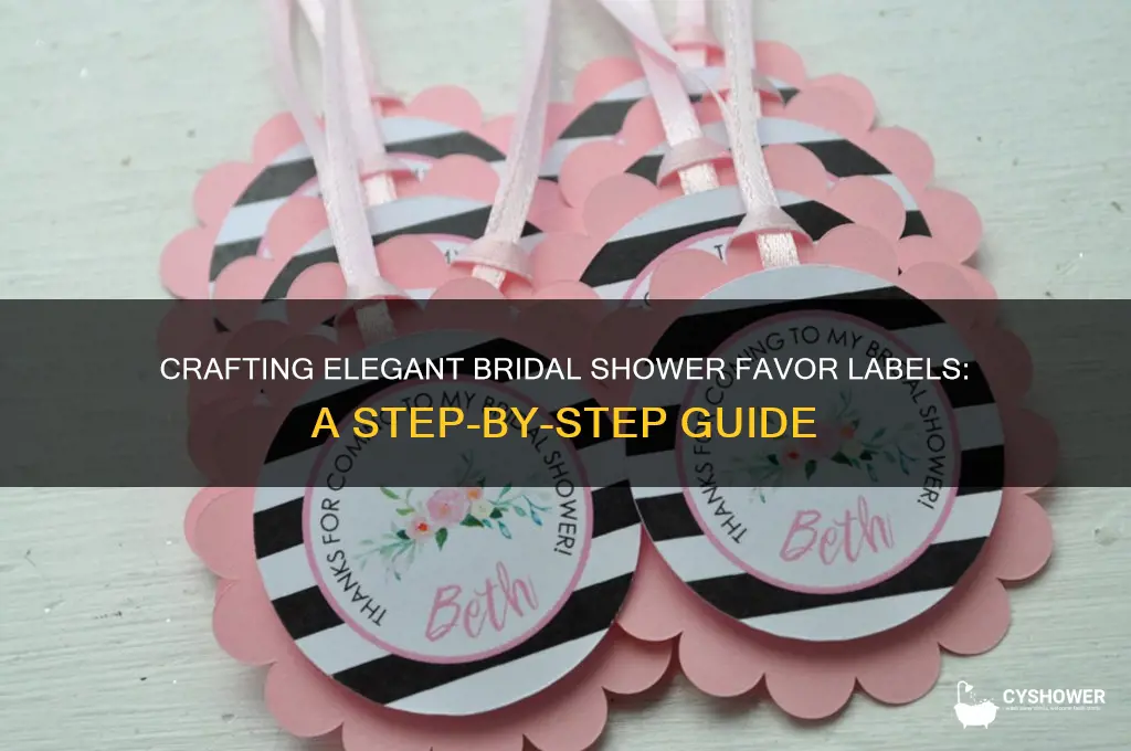 how to make a bridal shower favor label