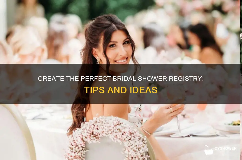 how to make a bridal shower registry