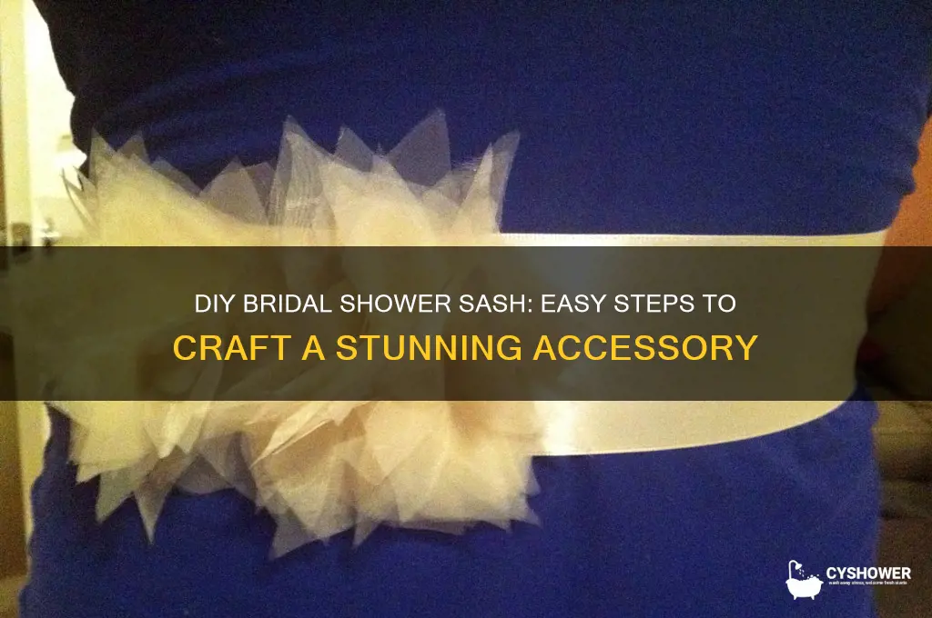 how to make a bridal shower sash