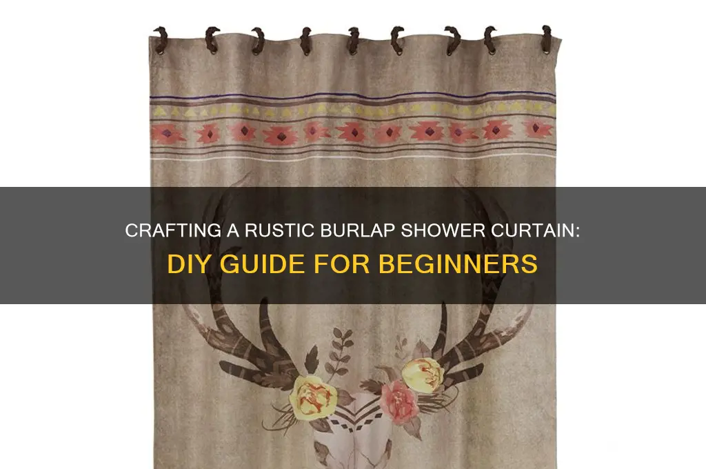 how to make a burlap shower curtain