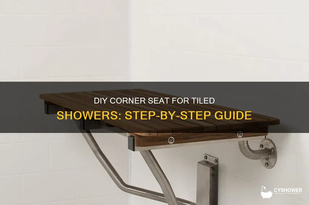 how to make a corner seat for tiled shower