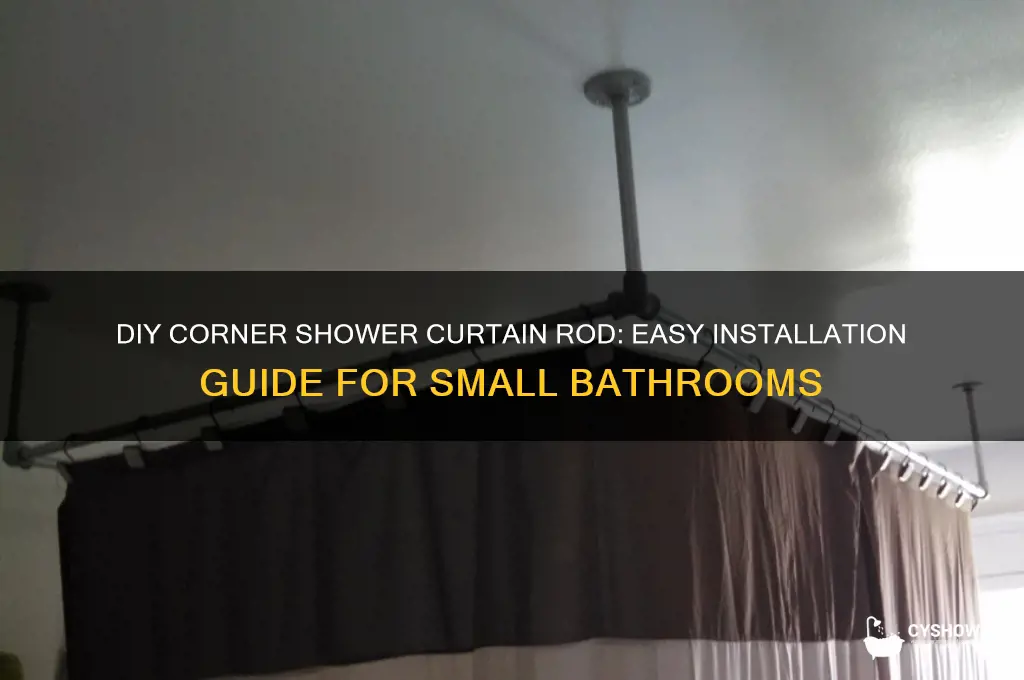 how to make a corner shower curtain rod