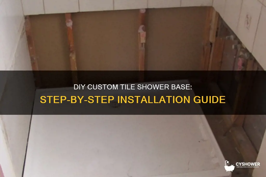 how to make a custom tile shower base