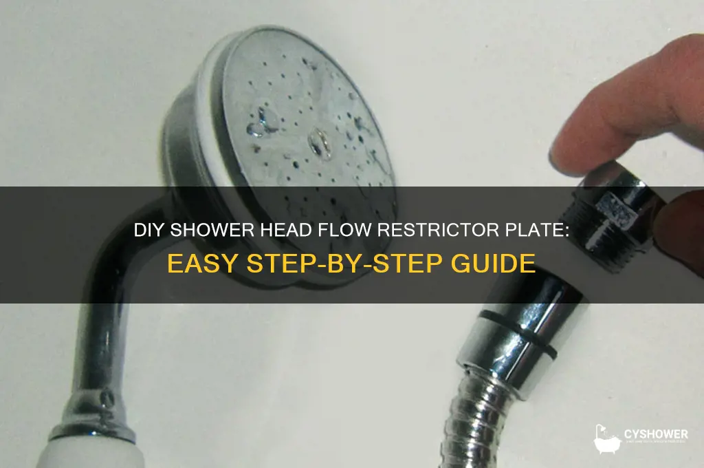 how to make a flow restrictor plate for shower head