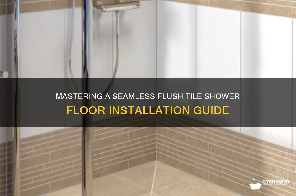 how to make a flush tile shower floor
