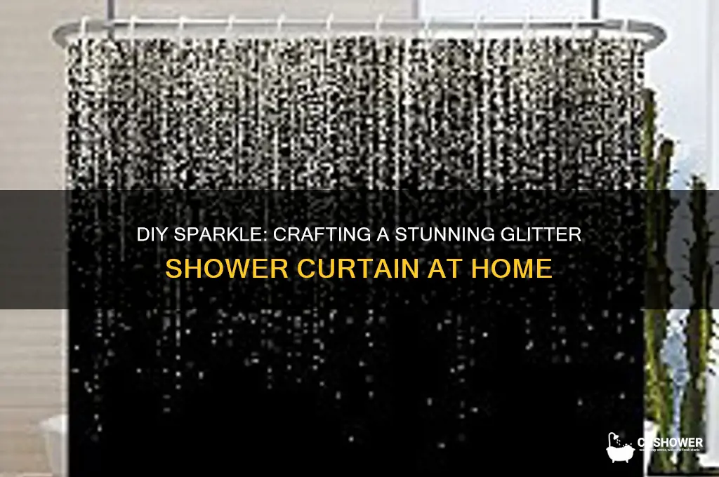 how to make a glitter shower curtain