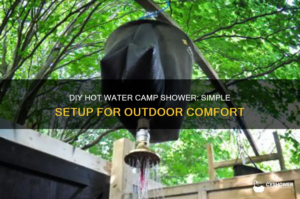 how to make a hot water camp shower
