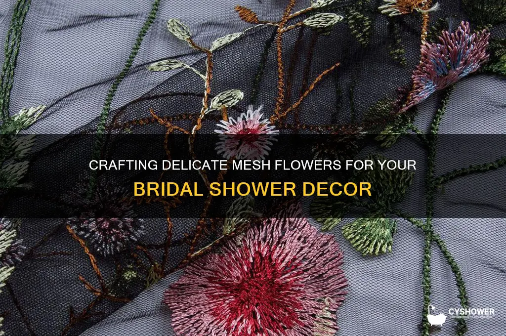 how to make a mesh flower for bridal shower
