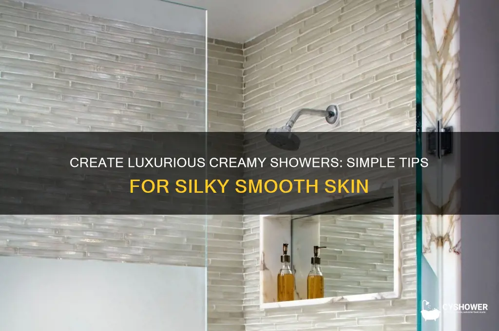 how to make a nice creamy shower get