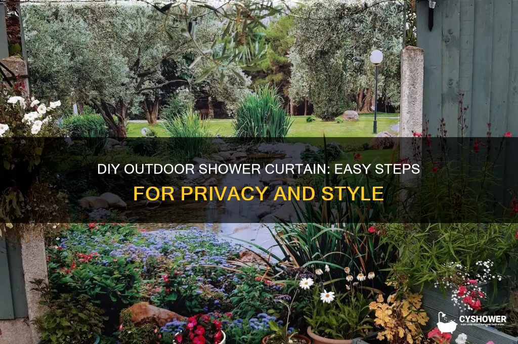 how to make a outdoor shower curtain