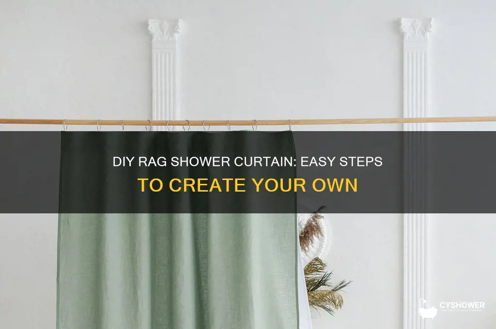 how to make a rag shower curtain