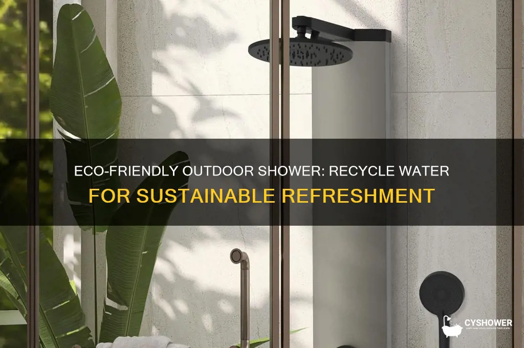 how to make a recycle water out door shower