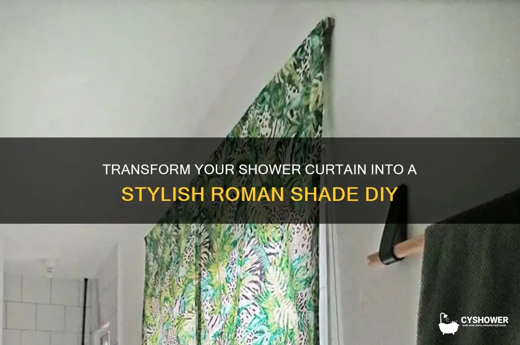 how to make a roman shade from a shower curtain