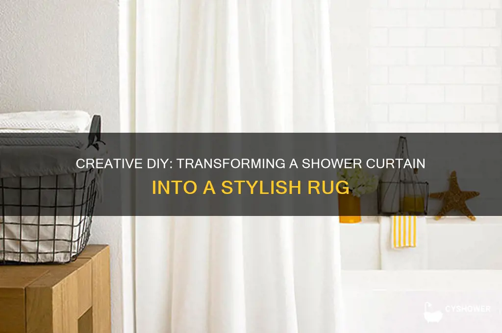 how to make a rug out of a shower curtain