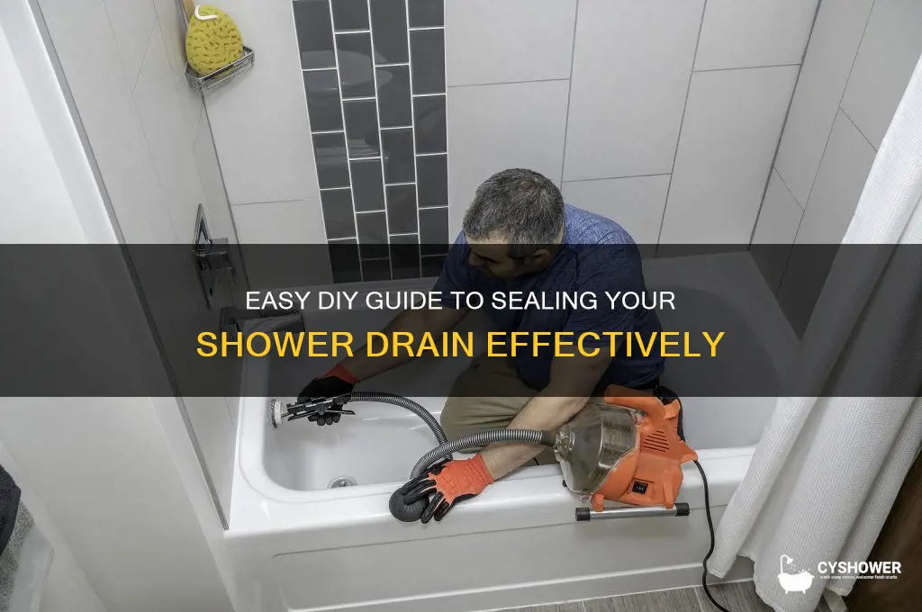 how to make a seal on the shower drain