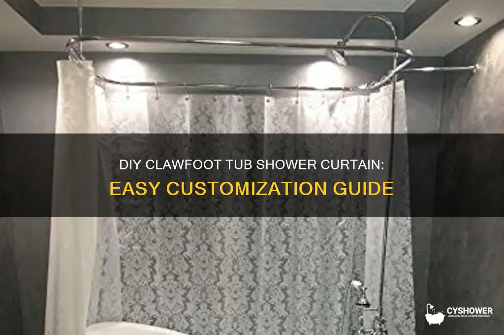 how to make a shower curtain for a clawfoot tub