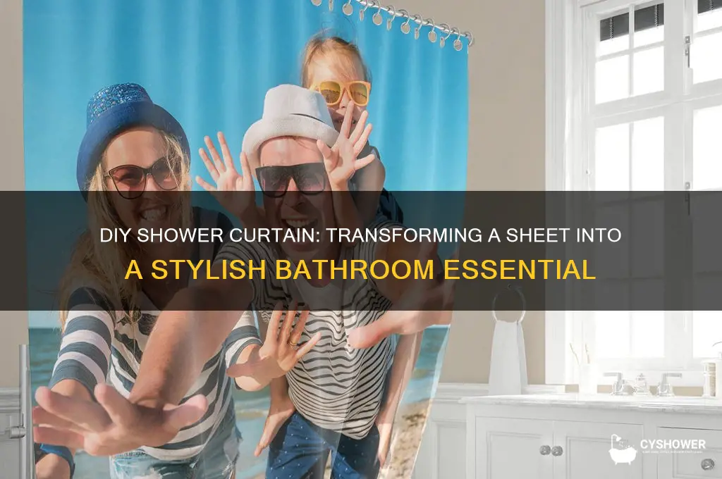 how to make a shower curtain from a sheet