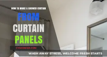 Transform Curtain Panels into a Custom Shower Curtain Easily
