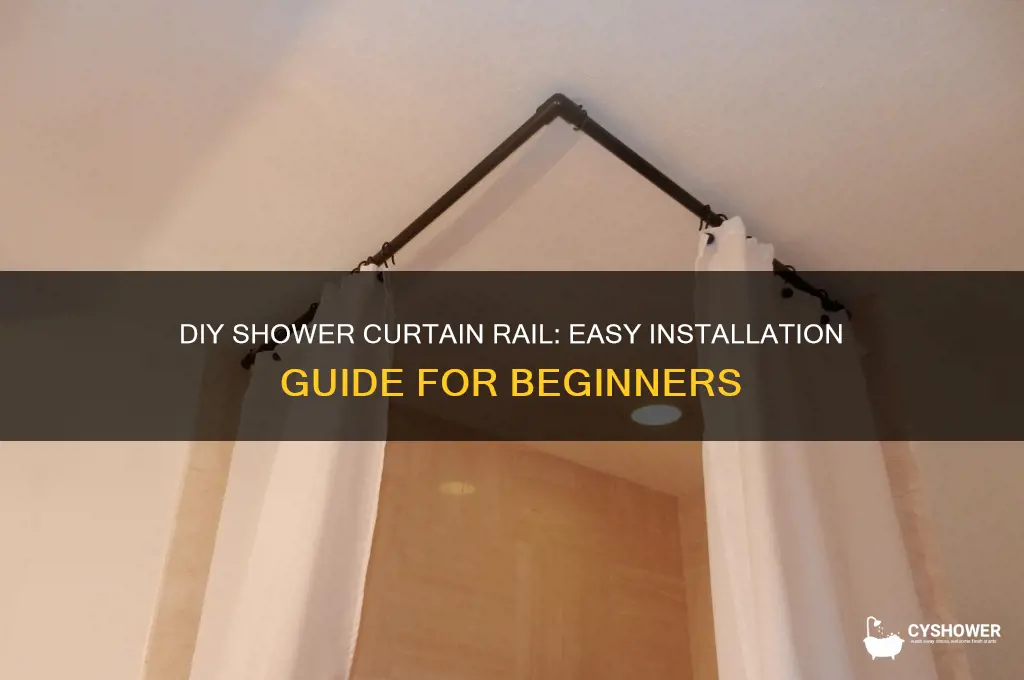 how to make a shower curtain rail