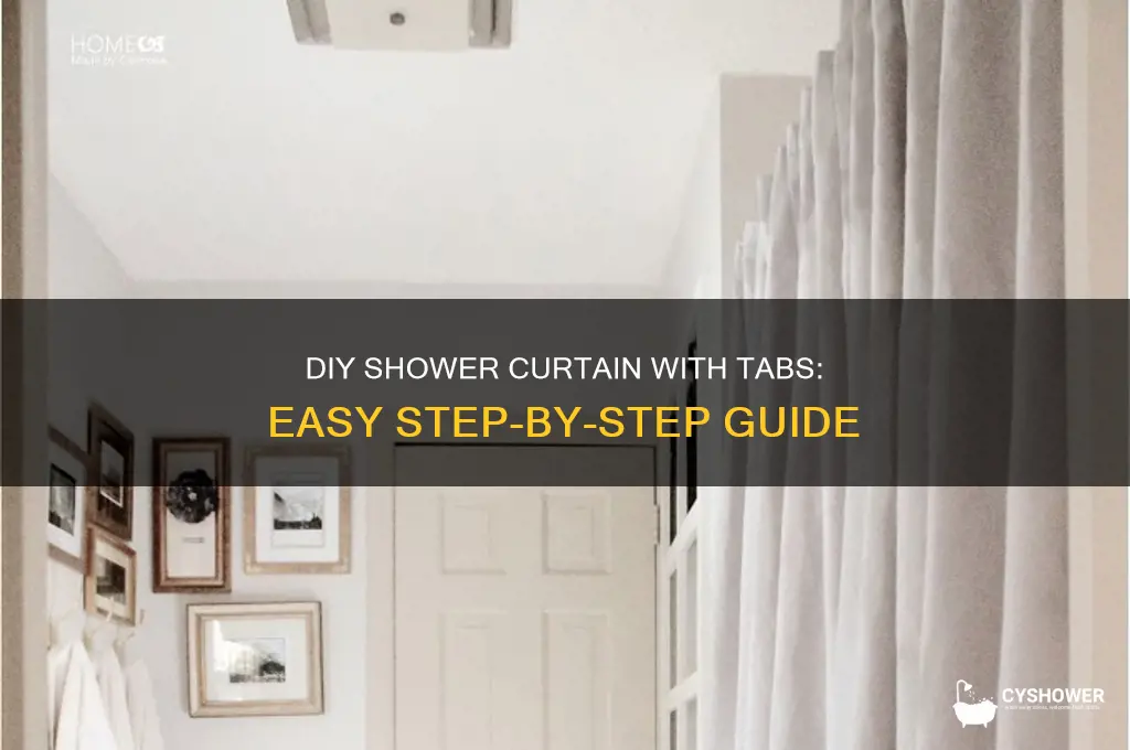 how to make a shower curtain with tabs