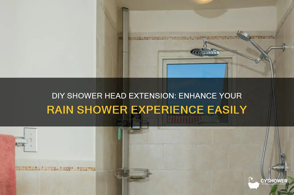 how to make a shower head extension for rain head
