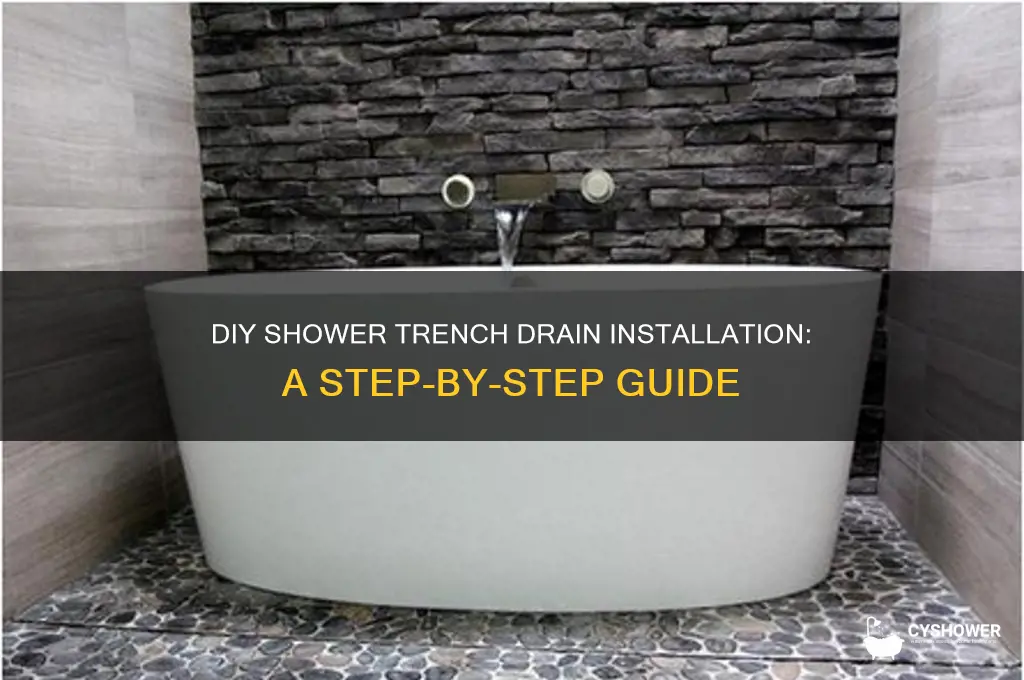 how to make a shower trench drain
