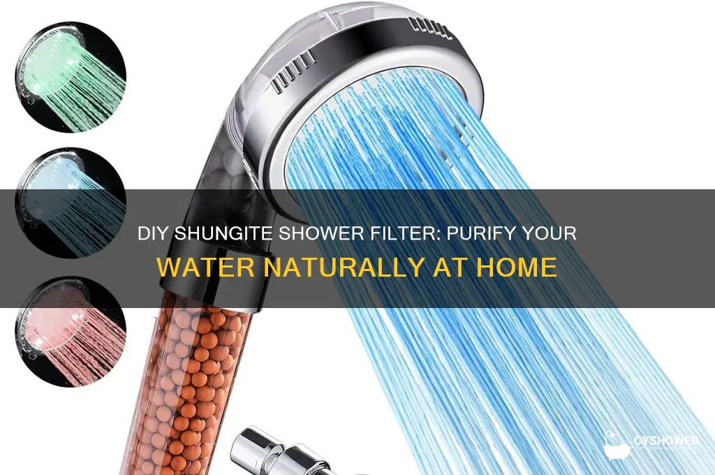 how to make a shungite water filter for the shower