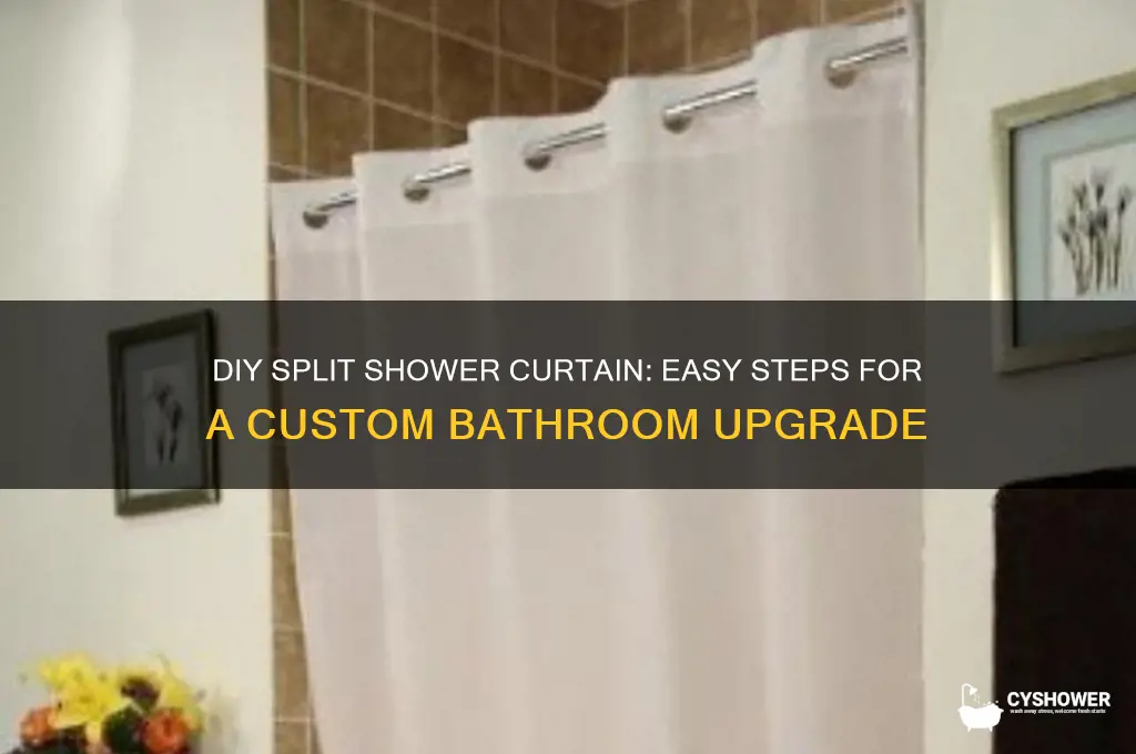how to make a split shower curtain