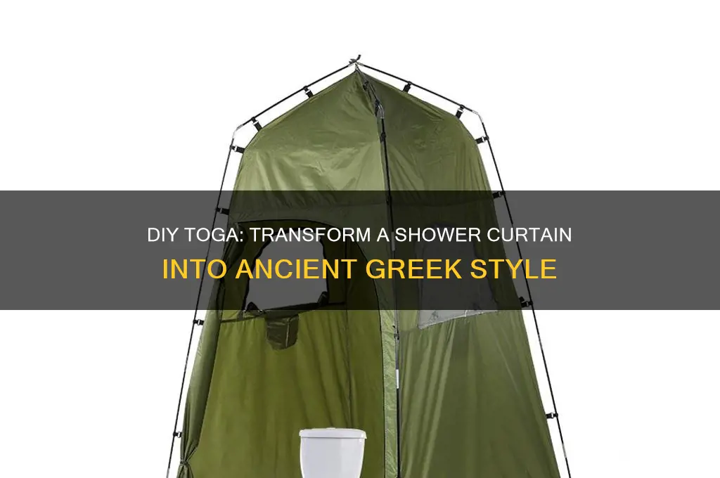 how to make a toga out of a shower curtain