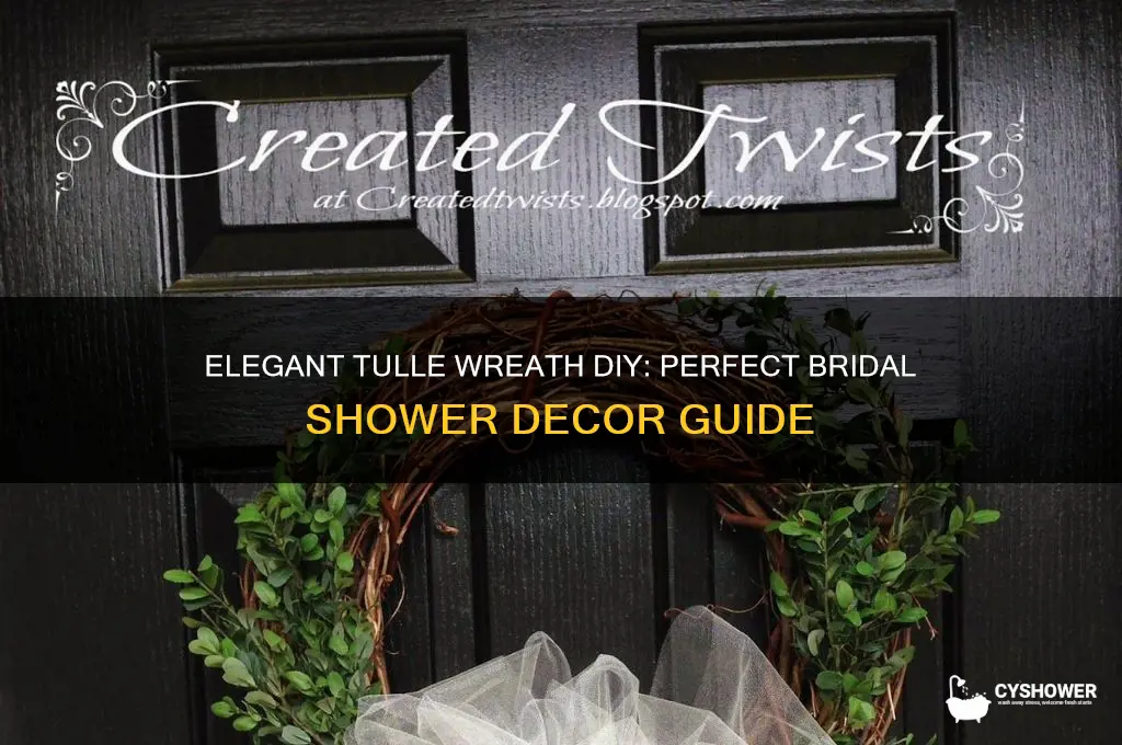 how to make a tulle wreath for a bridal shower