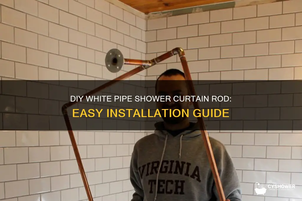 how to make a white pipe shower curtain rod