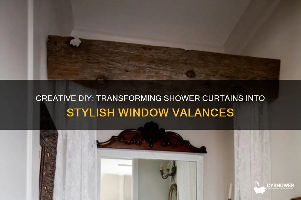 how to make a window valance from a shower curtain