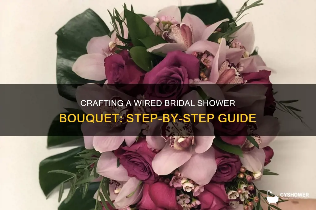 how to make a wired bridal shower bouquet