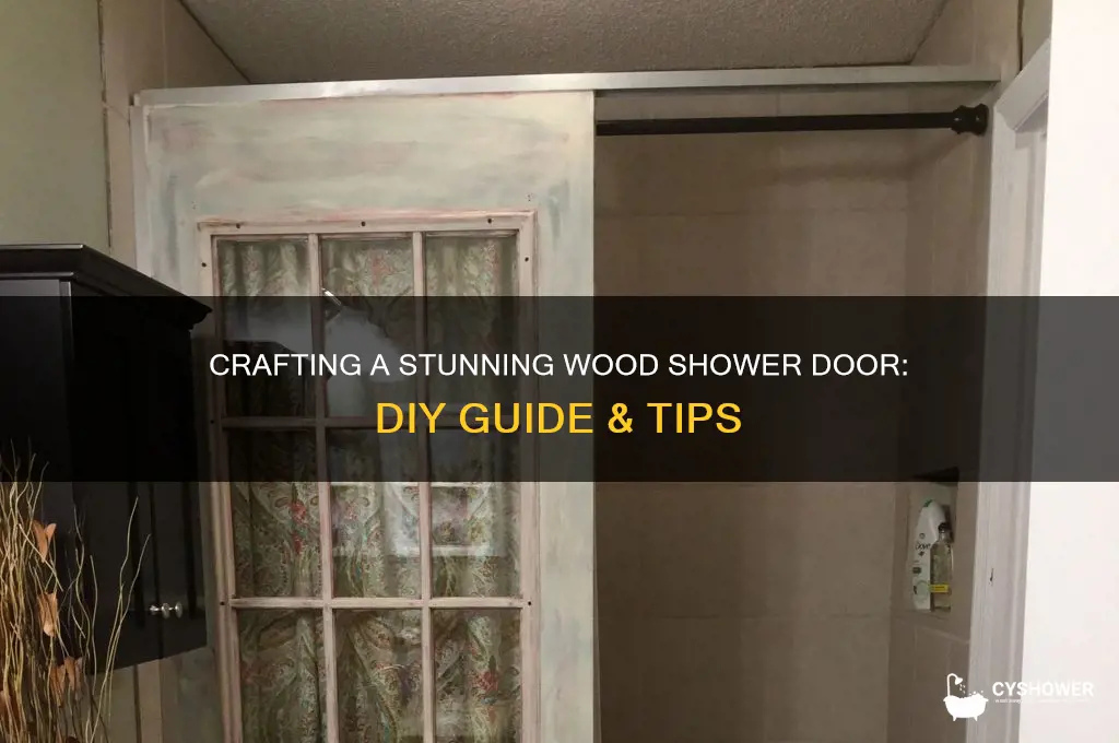how to make a wood shower door