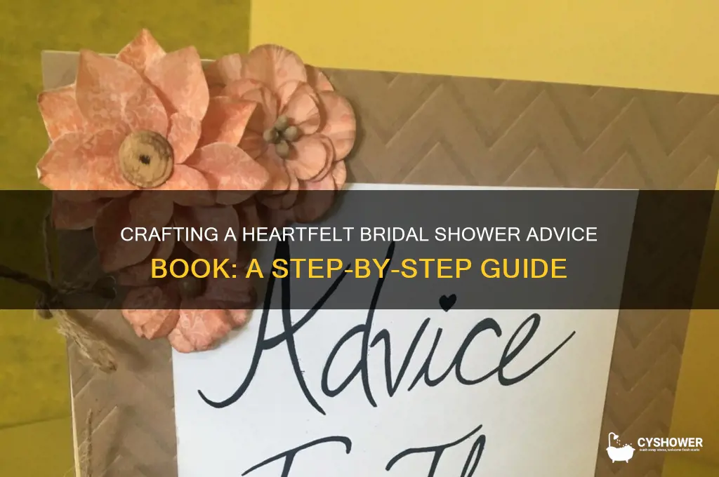 how to make an advice book for a bridal shower
