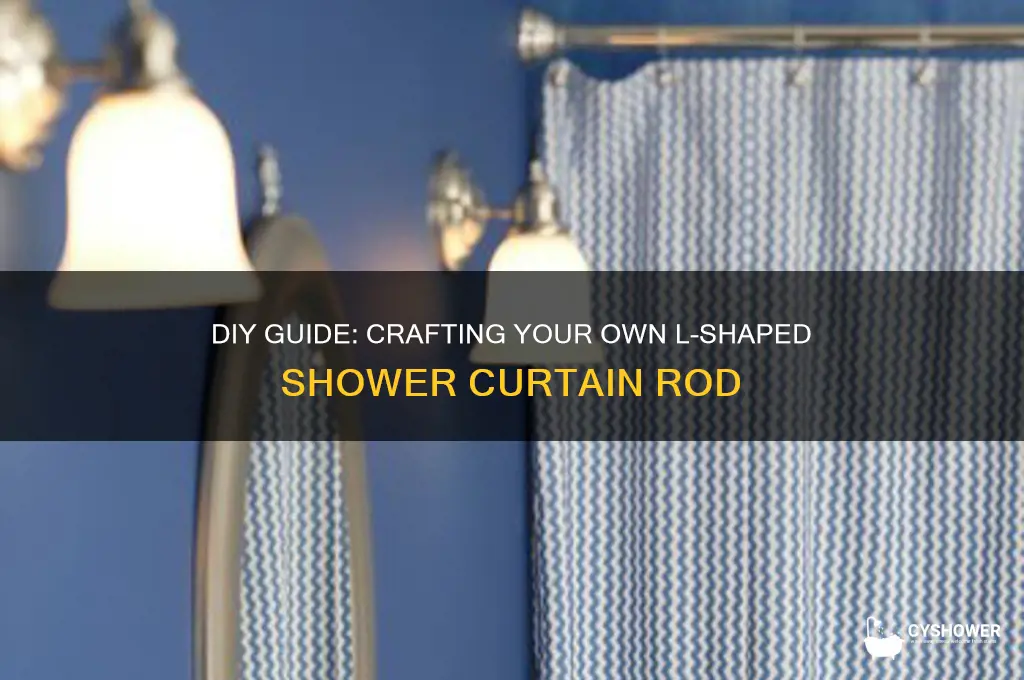 how to make an l shaped shower curtain rod