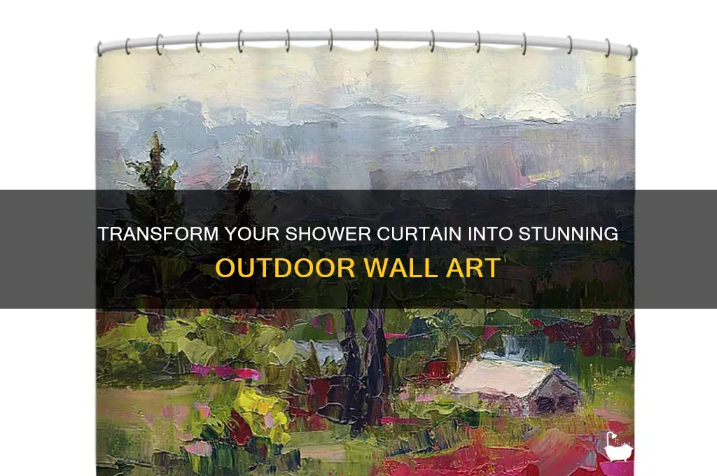 how to make an out door picture from shower curtain