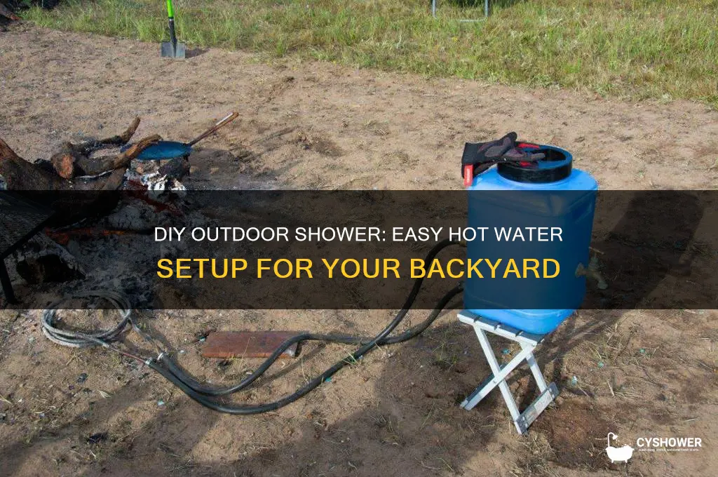 how to make an outdoor shower with hot water