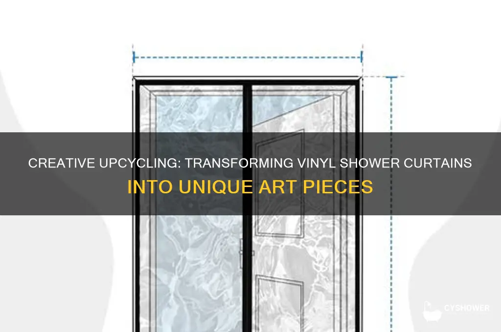 how to make art from vinyl shower curtain
