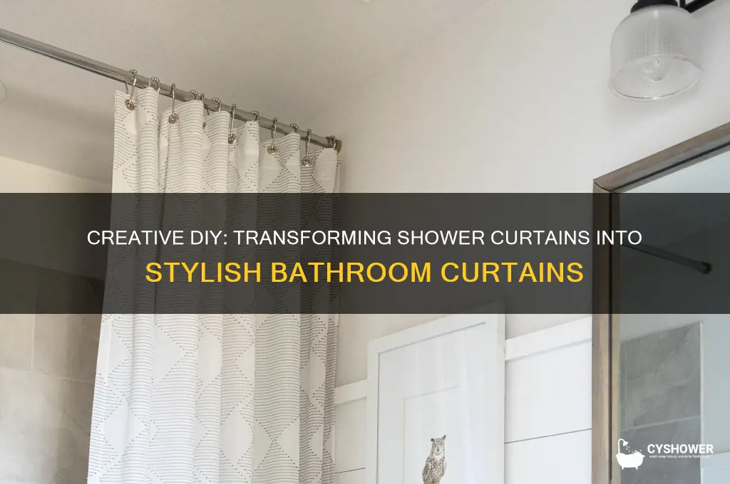 how to make bathroom curtains out of shower curtains