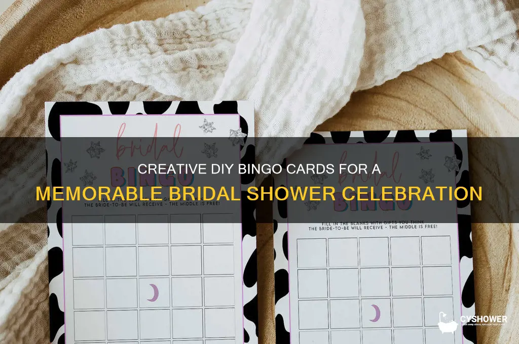how to make bingo cards for bridal shower