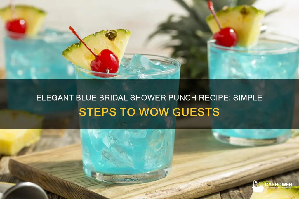 how to make blue punch for bridal shower