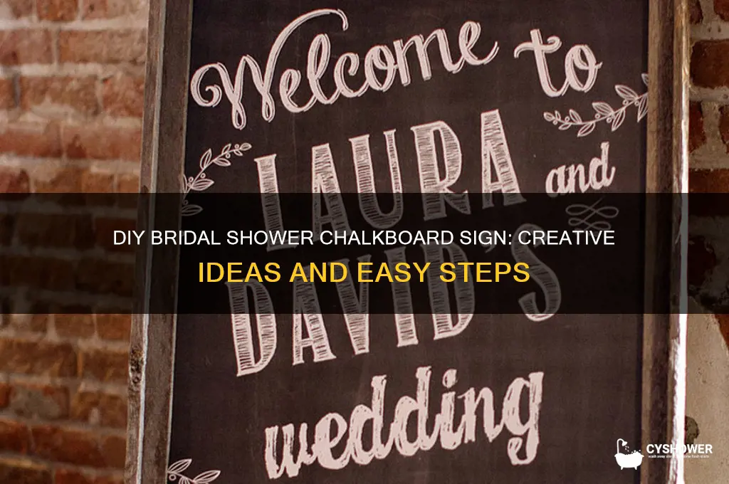 how to make bridal shower chalkboard sign