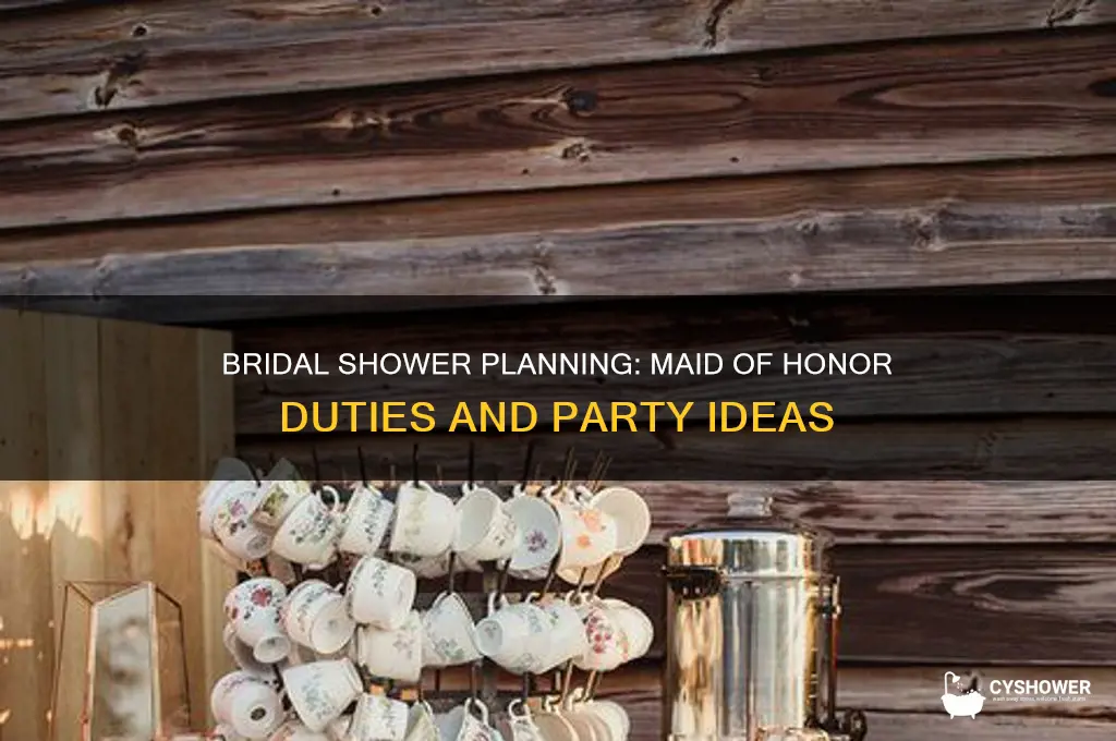 how to make bridal shower party made of honor duties